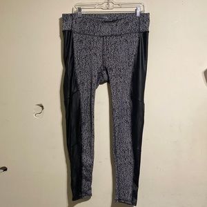 MTA Sport Leather trim leggings Sz L pre-owned